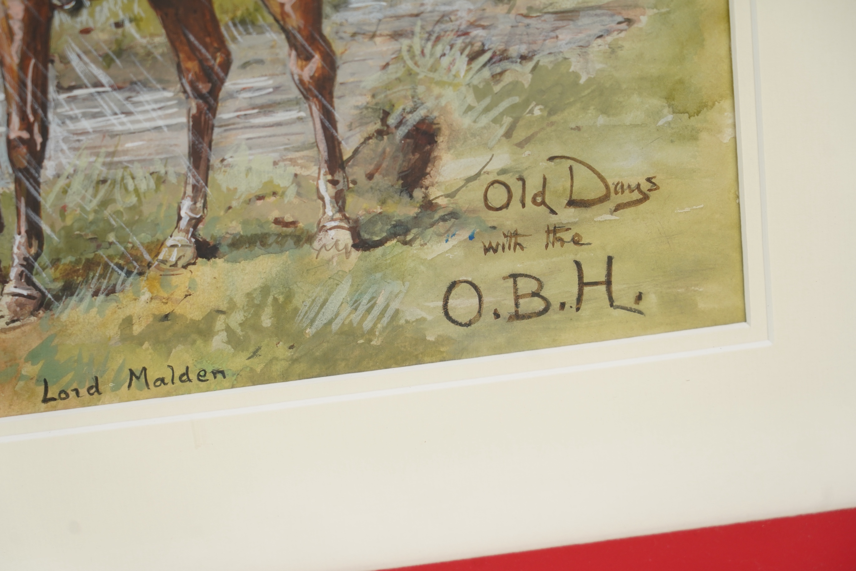 George Finch Mason (1850-1915), 'Old Days with the O.B.H.'